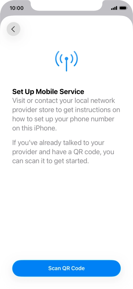 Press Scan QR Code. Press Scan QR Code.