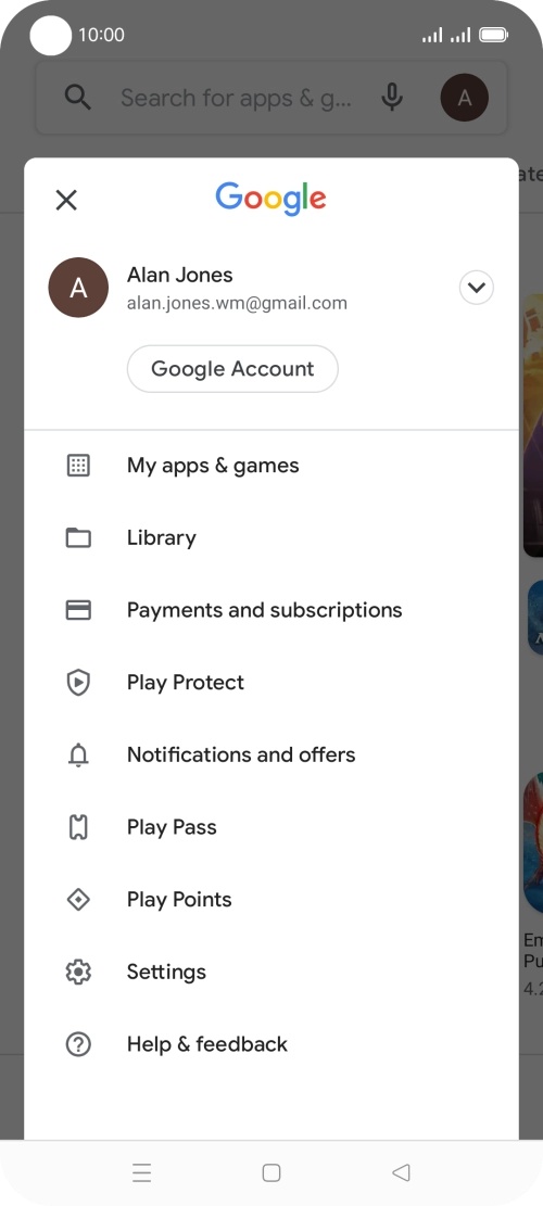 Press My apps & games. Press My apps & games.
