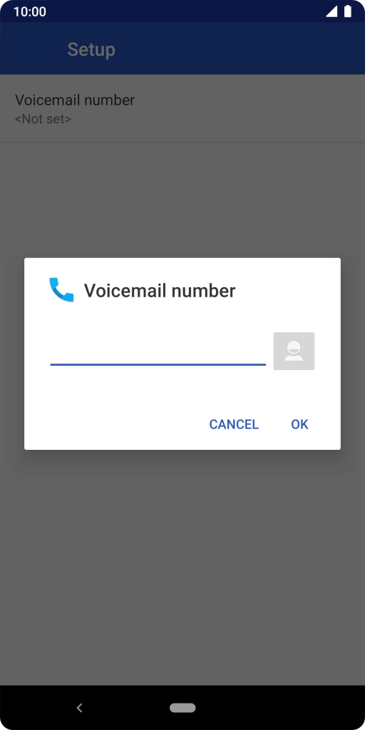 Key in +447953222222 and press OK. Key in +447953222222 and press OK.