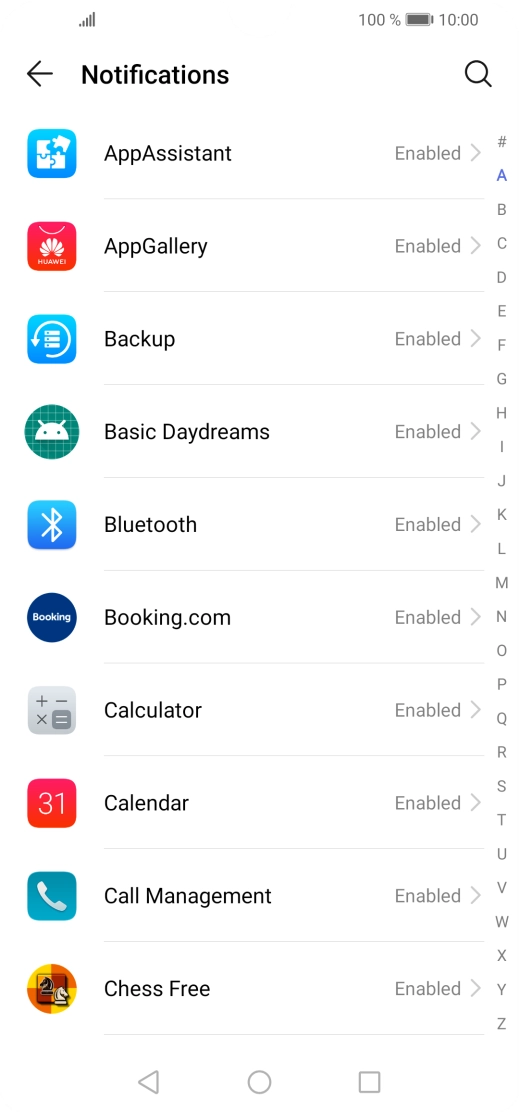 Press the required app. Press the required app.