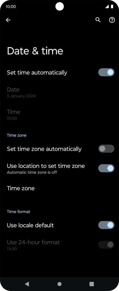 Press the indicator next to Press the indicator next to