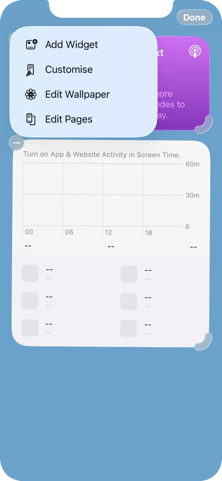 Press Add Widget. Press Add Widget.