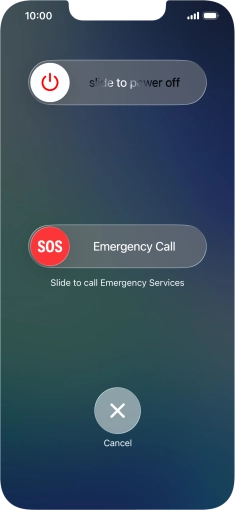 Press and drag the power off icon right. Press and drag the power off icon right.