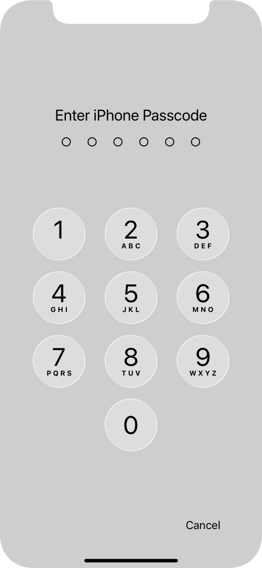 Use the phone lock code you created. Use the phone lock code you created.