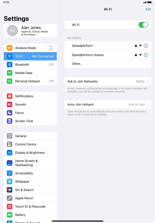 Press the required Wi-Fi network and key in the password for the Wi-Fi network. Press the required Wi-Fi network and key in the password for the Wi-Fi network.