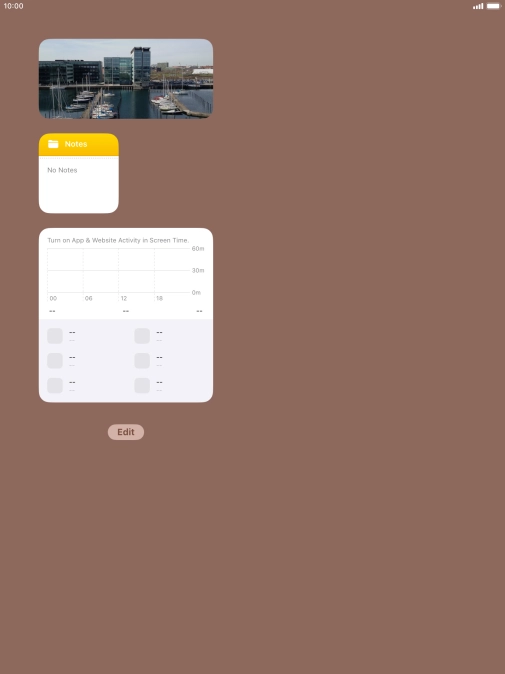 Press and hold the required Widget Stack. Press and hold the required Widget Stack.