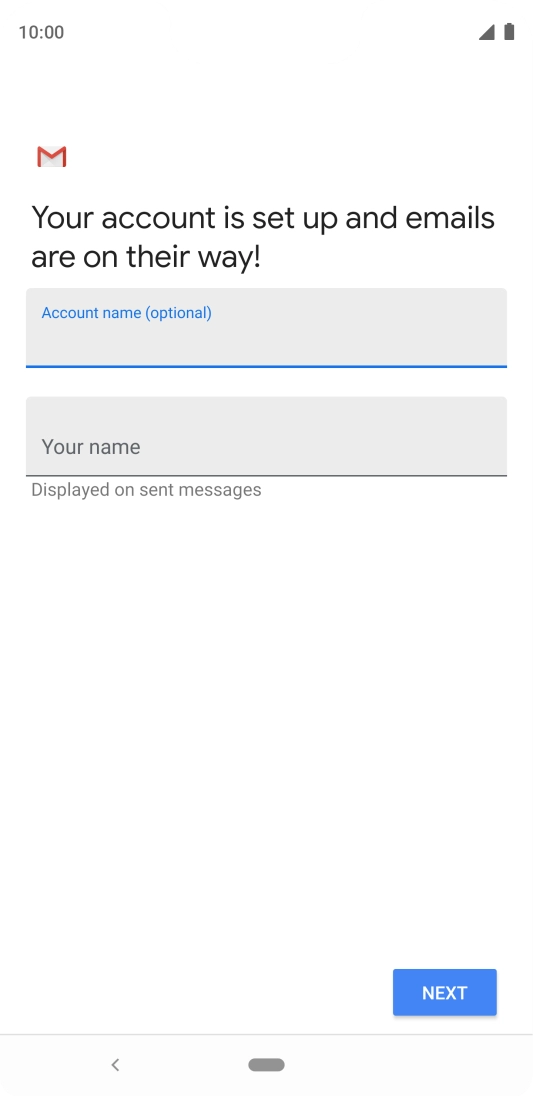 Press Your name and key in the required sender name. Press Your name and key in the required sender name.