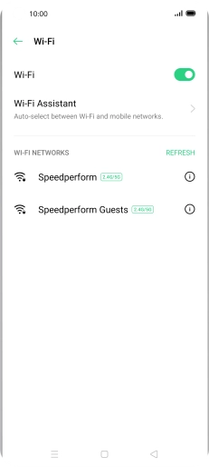Press Wi-Fi Assistant. Press Wi-Fi Assistant.