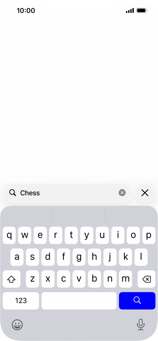 Press the search icon. Press the search icon.