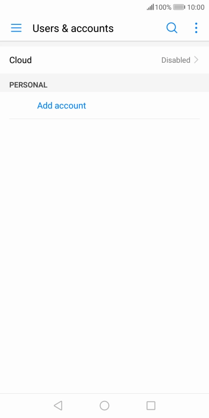 Press Add account. Press Add account.