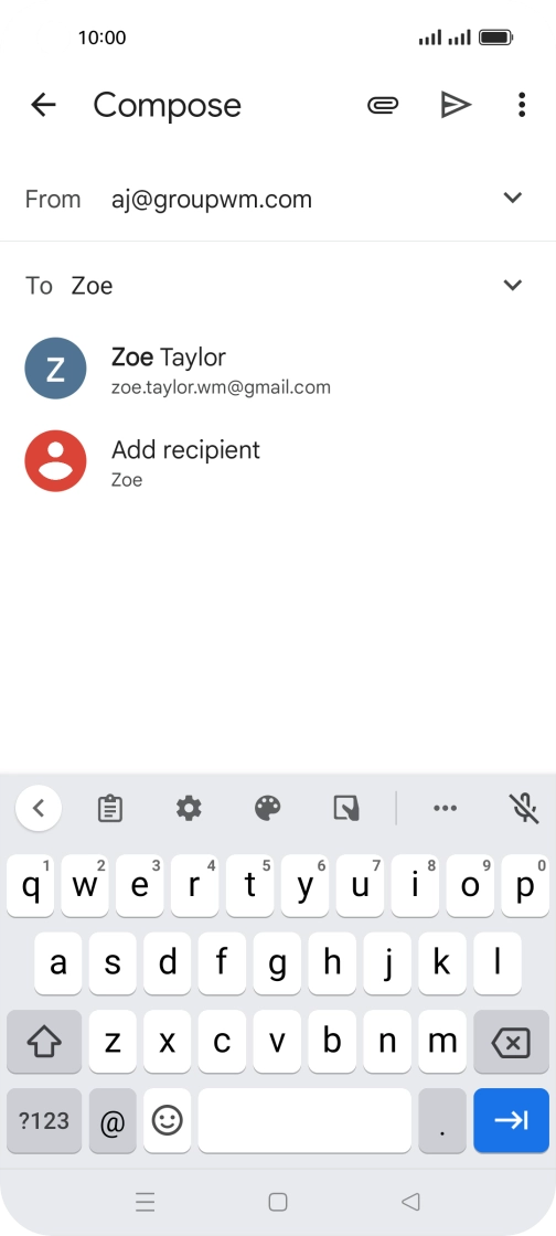 Press the required contact. Press the required contact.