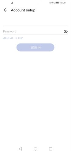 Press Password and key in the password for your email account. Press Password and key in the password for your email account.