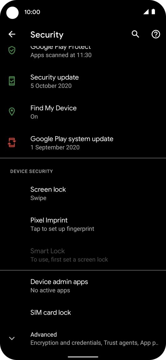 Press SIM card lock. Press SIM card lock.