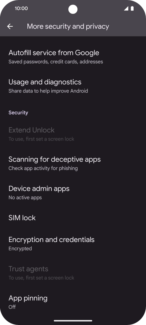 Press SIM lock. Press SIM lock.
