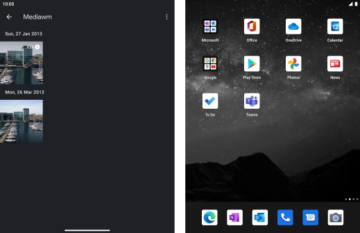 Press and hold any picture or video clip. Press and hold any picture or video clip.