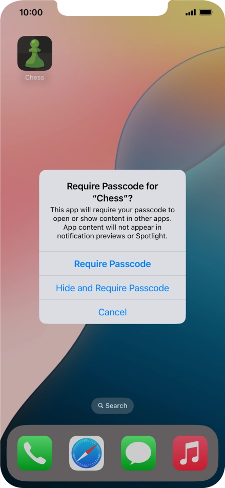 Press Require Passcode. Press Require Passcode.