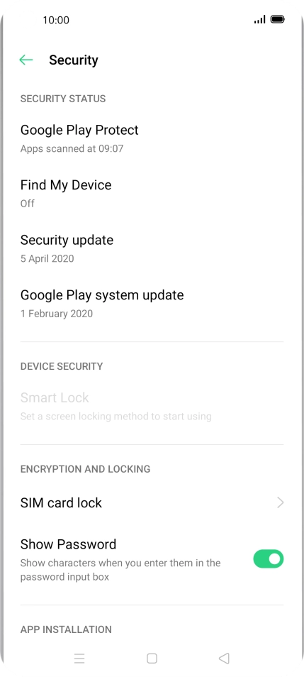 Press SIM card lock. Press SIM card lock.