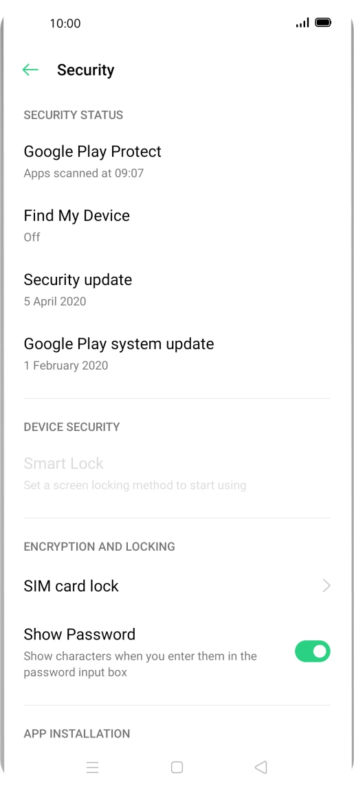 Press SIM card lock. Press SIM card lock.