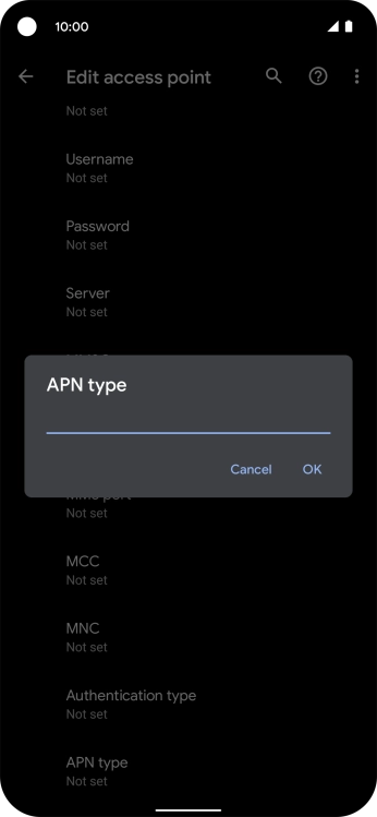 Key in mms and press OK. Key in mms and press OK.