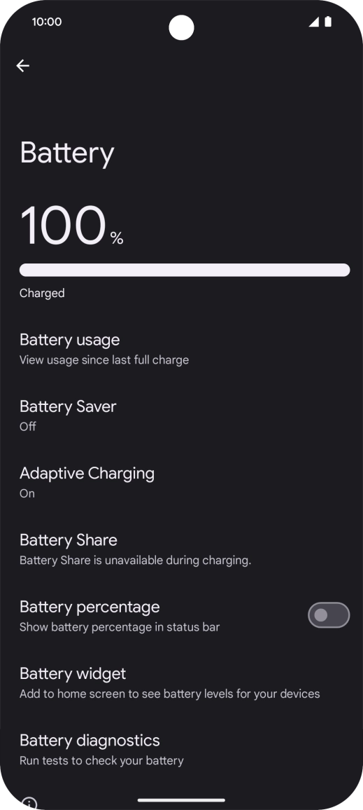 Press Battery Saver. Press Battery Saver.
