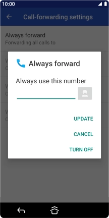 Press TURN OFF. Press TURN OFF.