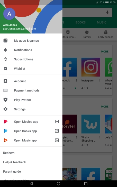 Press My apps & games. Press My apps & games.