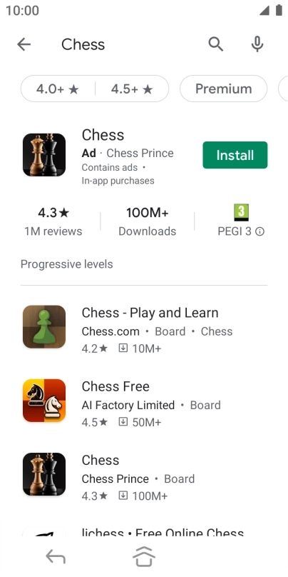 Press the required app. Press the required app.
