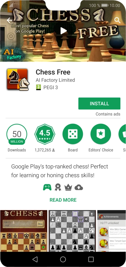 Press INSTALL and follow the instructions on the screen to install the app. Press INSTALL and follow the instructions on the screen to install the app.