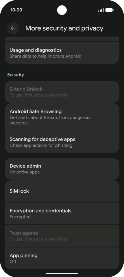 Press SIM lock. Press SIM lock.