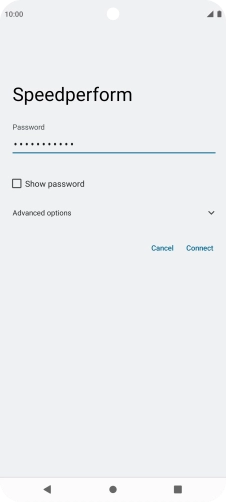Key in the password for the Wi-Fi network and press Connect. Key in the password for the Wi-Fi network and press Connect.