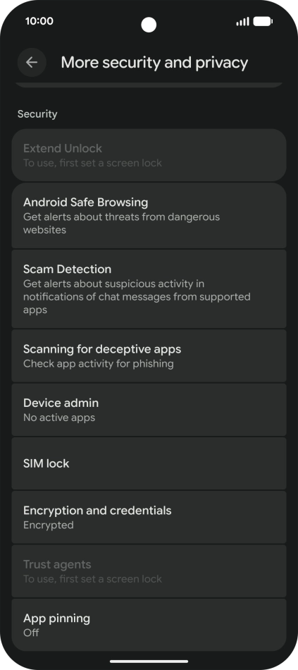 Press SIM lock. Press SIM lock.