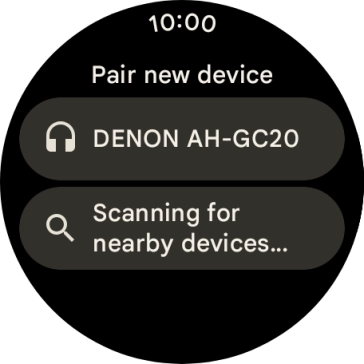 Press the required device. Press the required device.