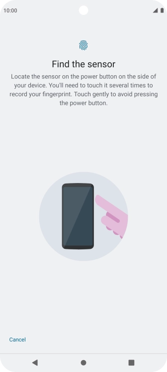 Follow the instructions on the screen to create the phone lock code using your fingerprint. Follow the instructions on the screen to create the phone lock code using your fingerprint.