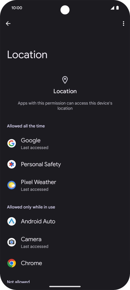 Press the required app. Press the required app.