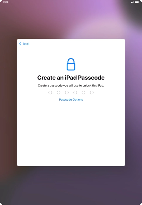 Press Passcode Options. Press Passcode Options.