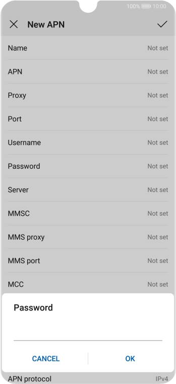Key in secure and press OK. Key in secure and press OK.