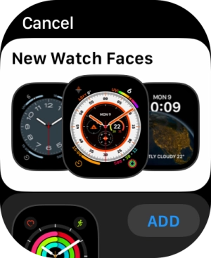 Turn the Digital Crown to see the different watch faces. Turn the Digital Crown to see the different watch faces.