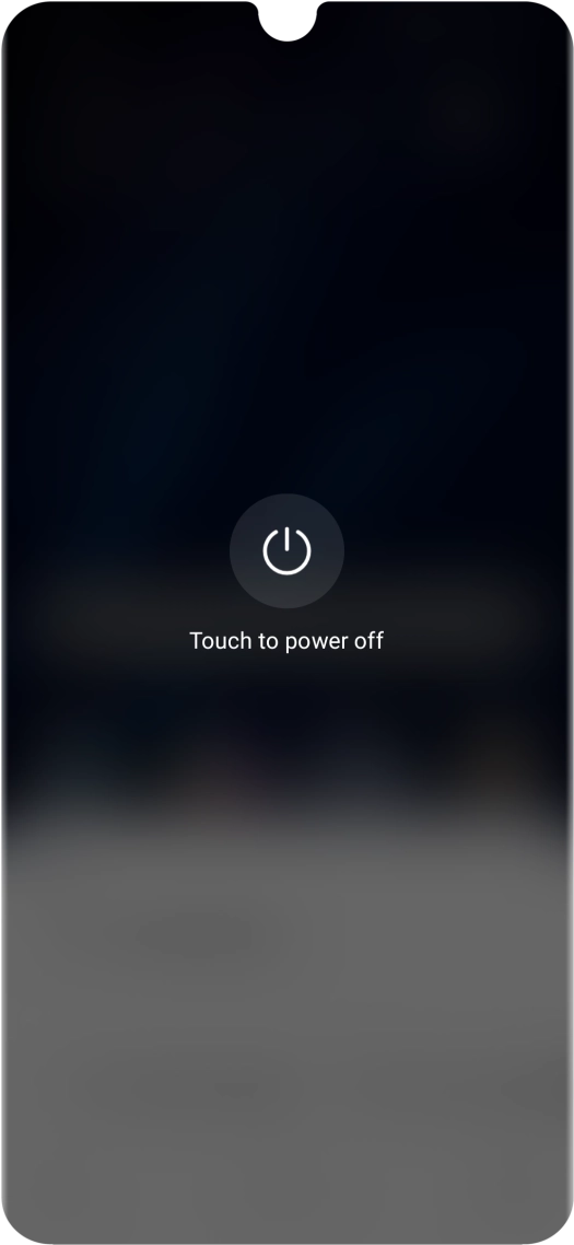 Press Touch to power off. Press Touch to power off.