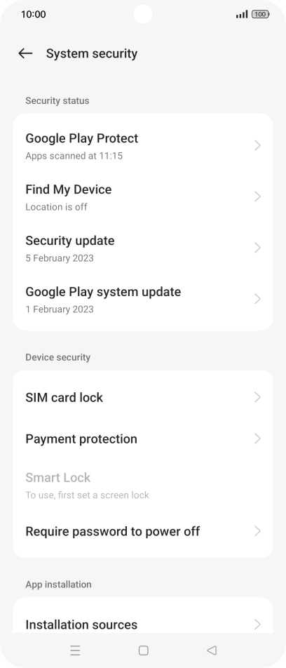 Press SIM card lock. Press SIM card lock.