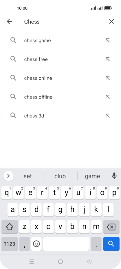 Key in the name or subject of the required app and press the search icon. Key in the name or subject of the required app and press the search icon.
