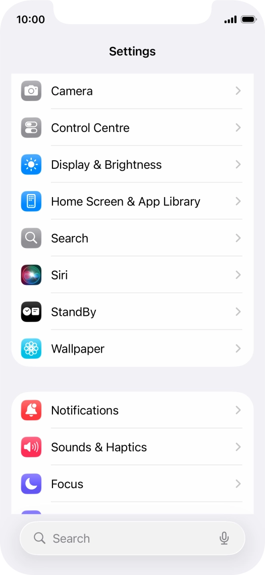 Press Display & Brightness. Press Display & Brightness.
