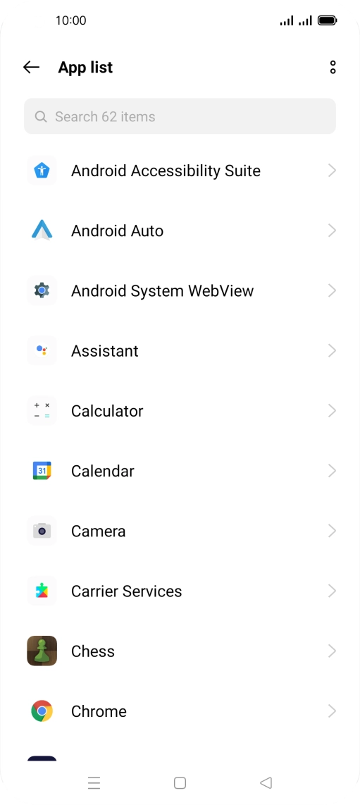 Press the required app. Press the required app.