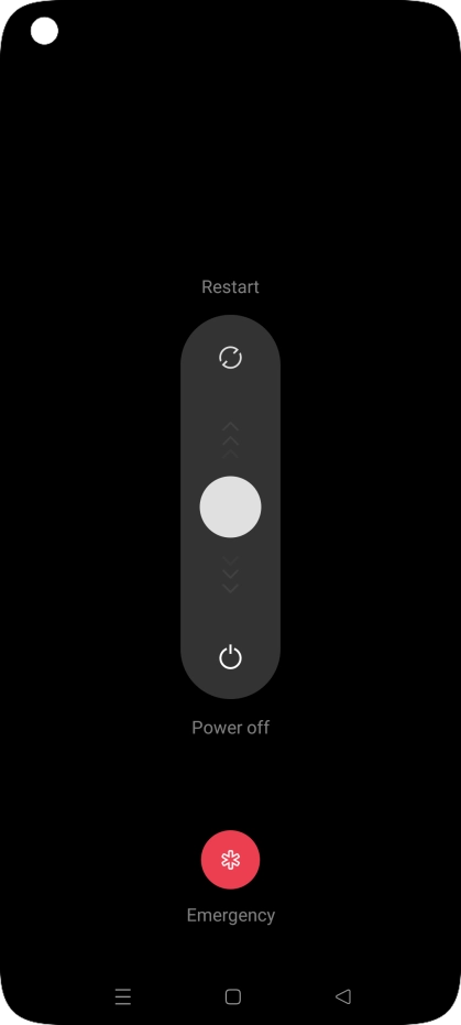 Press and drag the circle downwards. Press and drag the circle downwards.