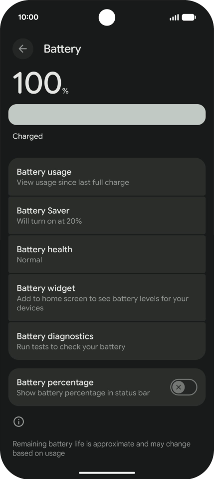 Press Battery Saver. Press Battery Saver.