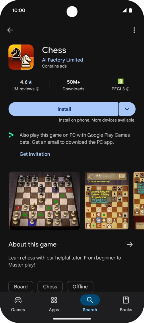 Press Install and follow the instructions on the screen to install the app. Press Install and follow the instructions on the screen to install the app.
