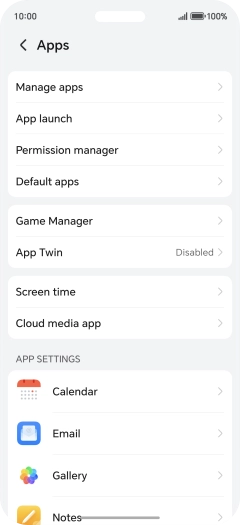 Press Manage apps. Press Manage apps.