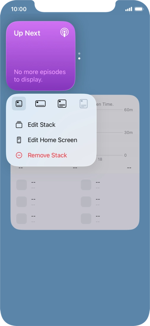Press Edit Stack. Press Edit Stack.