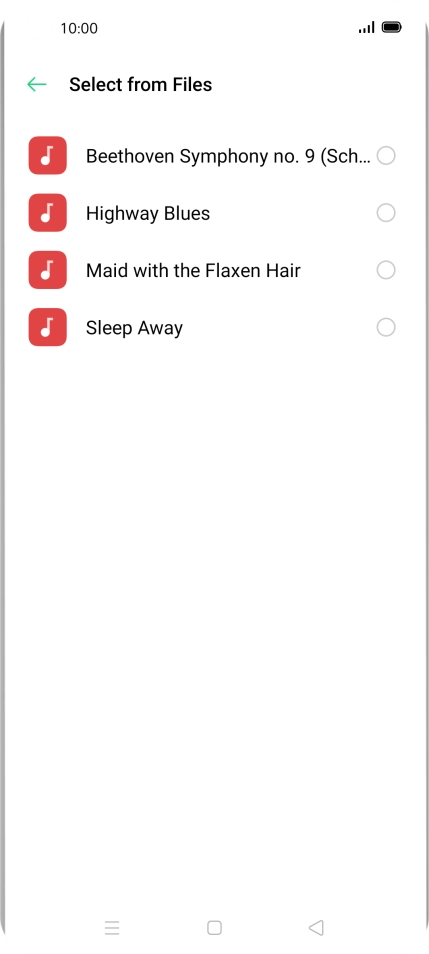 Press the required ring tones to hear them. Press the required ring tones to hear them.