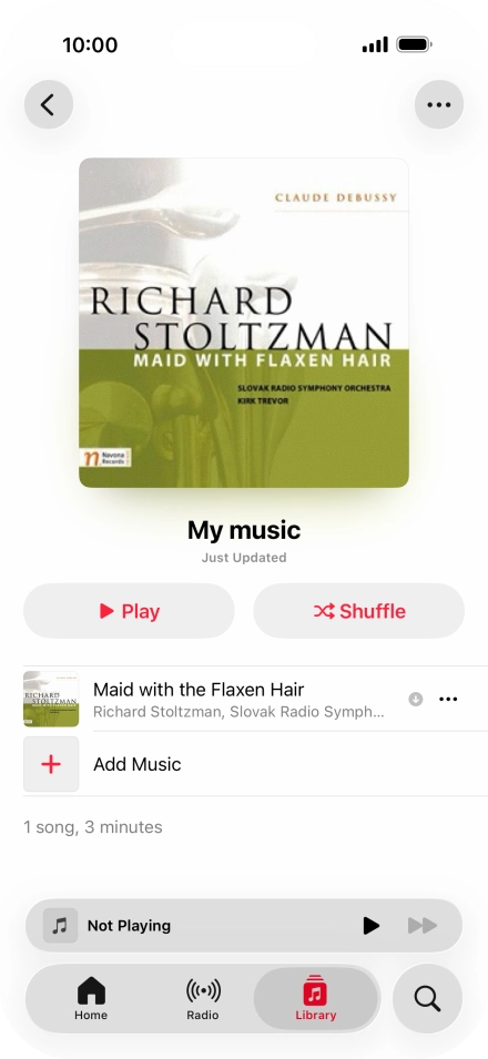 Go to the required category or playlist and press the required audio file. Go to the required category or playlist and press the required audio file.
