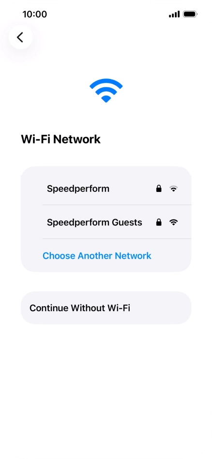 Press the required Wi-Fi network. Press the required Wi-Fi network.